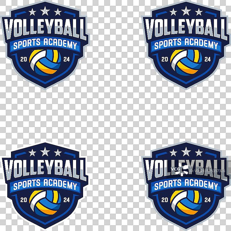 排球标志图标设计运动徽章图片素材