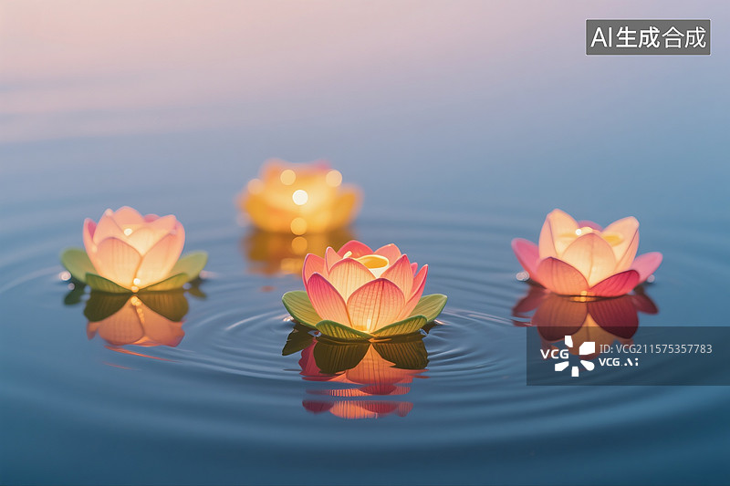 【AI数字艺术】中秋节灯笼花灯图片素材