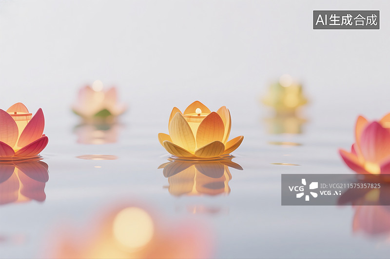 【AI数字艺术】中秋节灯笼花灯图片素材