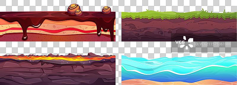 游戏用户界面设计中的切土平台图片素材