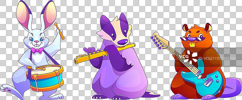 动物音乐乐队表演者图片素材