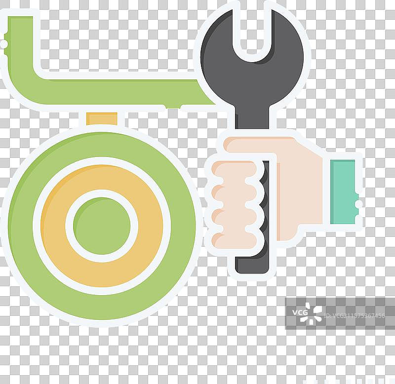 与汽车维护相关的刹车卡钳图标图片素材