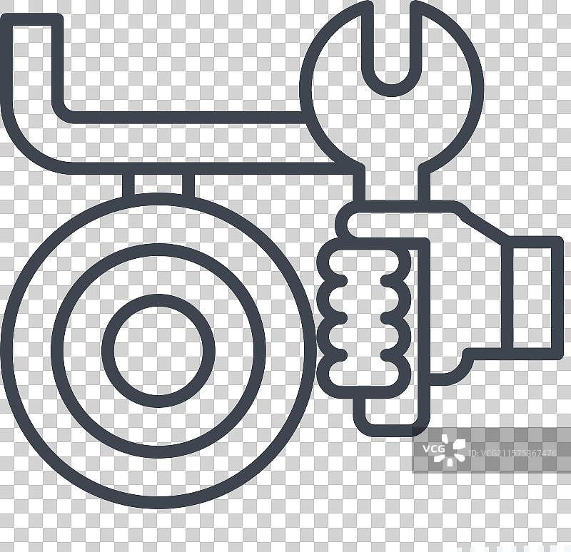 与汽车维护相关的刹车卡钳图标图片素材