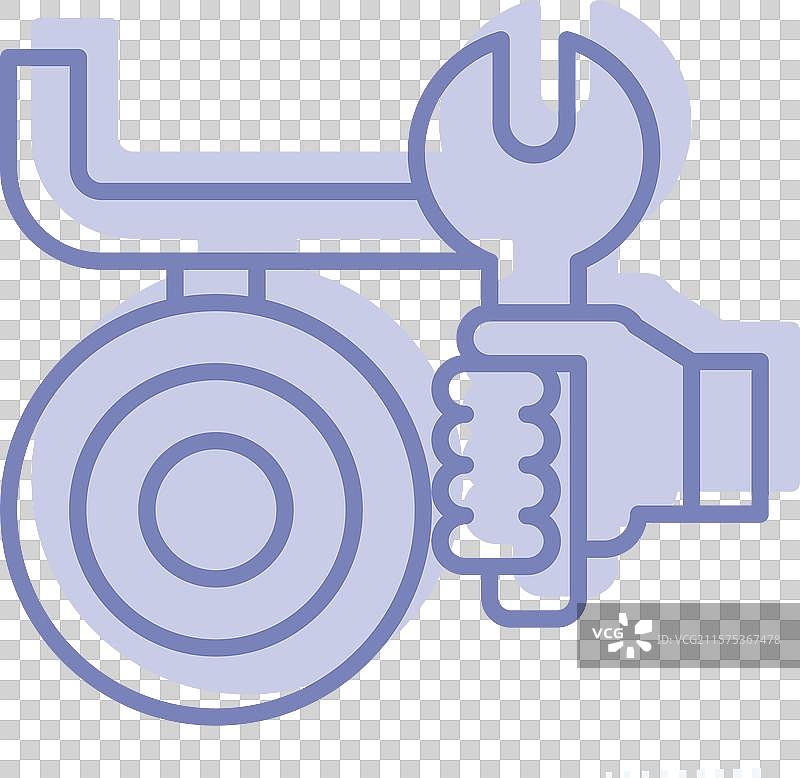 与汽车维护相关的刹车卡钳图标图片素材