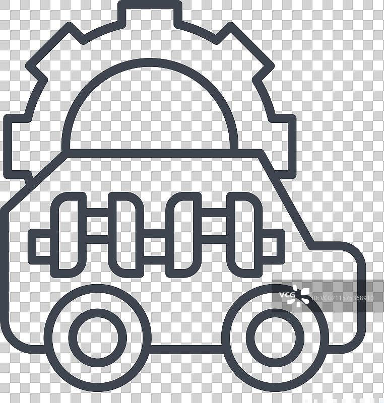 与汽车维护相关的曲轴图标图片素材