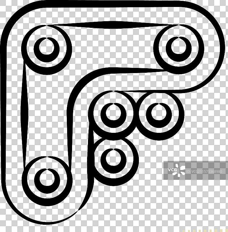 与汽车维护相关的驱动带图标图片素材