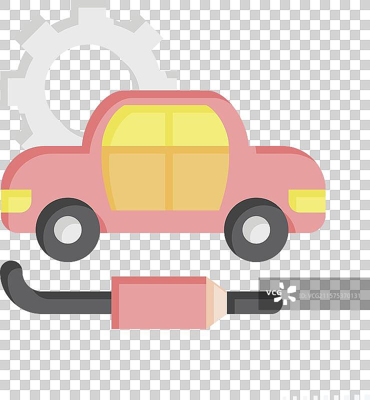 与汽车维护相关的排气图标图片素材