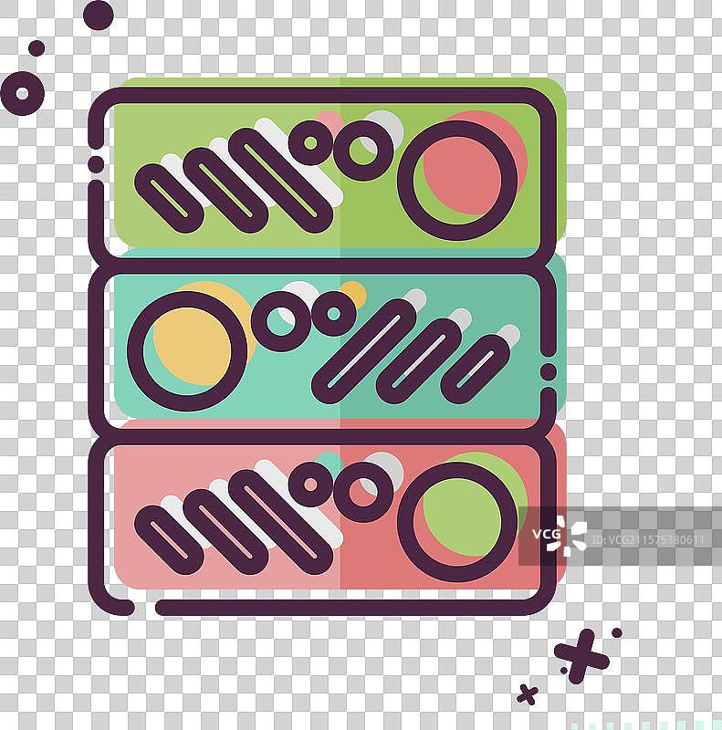 与办公室符号相关的图标服务器 MBE 风格图片素材