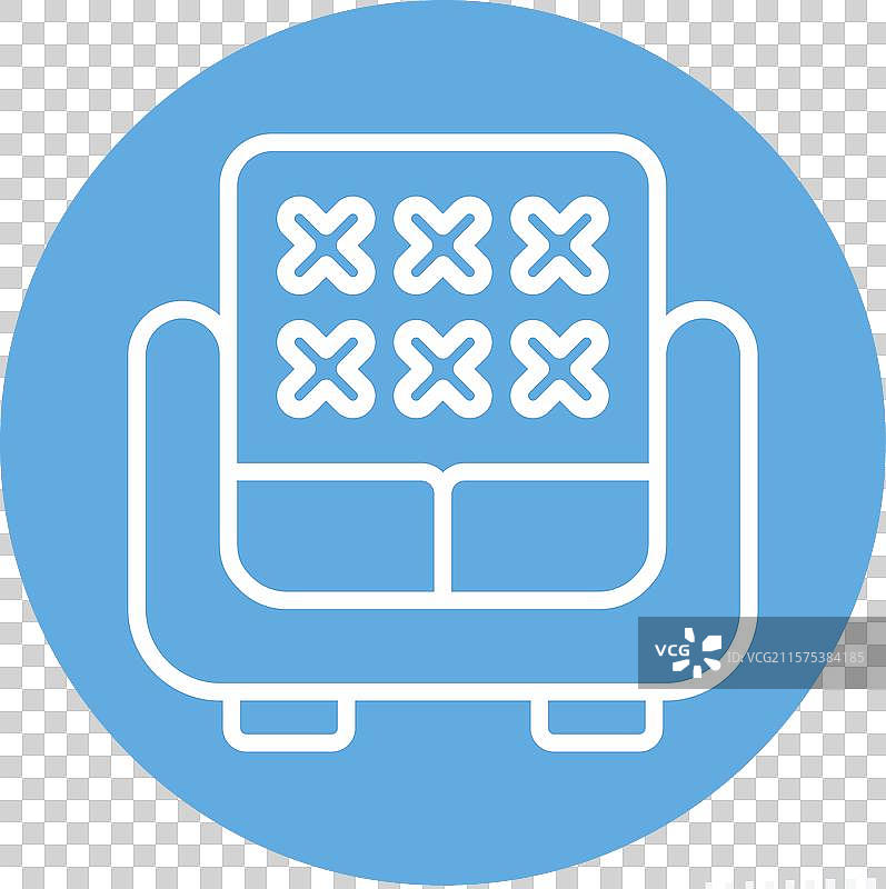 与办公室相关的图标沙发，蓝色眼睛图片素材