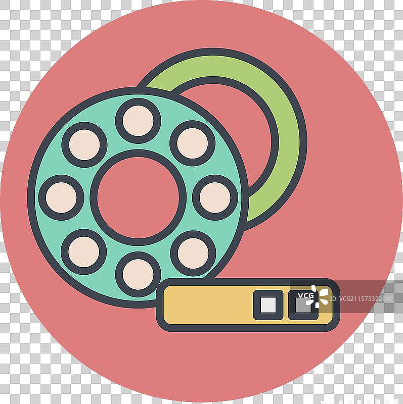 与汽车维护相关的轮轴承图标图片素材