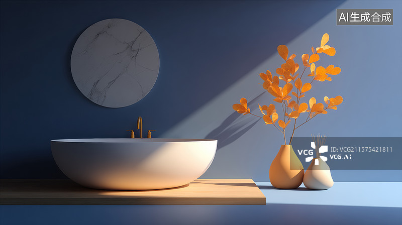 【AI数字艺术】现代简约浴室设计图片素材