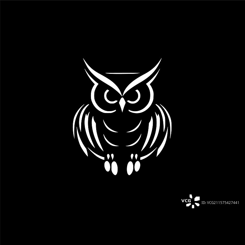 猫头鹰 - 极简和简单的轮廓图片素材
