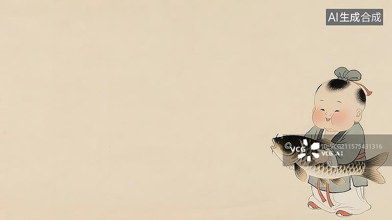 【AI数字艺术】水墨画右下图片素材