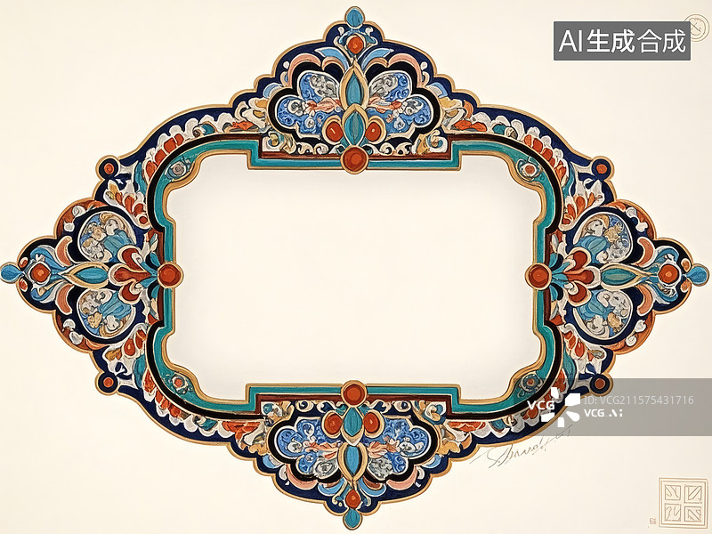 【AI数字艺术】华丽的装饰边框图片素材