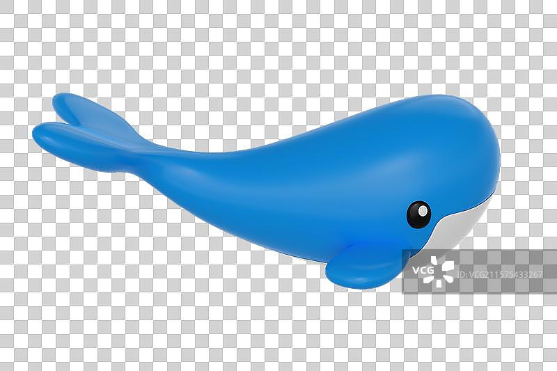 鲸鱼三维插画图片素材