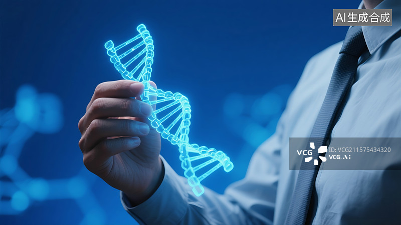 【AI数字艺术】DNA插图，医学研究，生命科学图片素材
