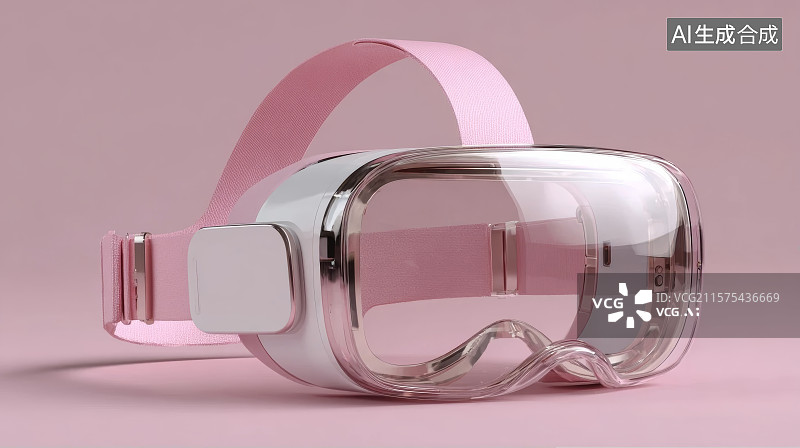 【AI数字艺术】粉红色VR元宇宙VR眼镜图片素材