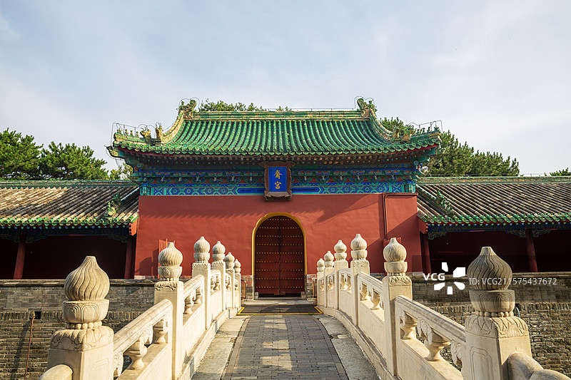 北京天坛斋宫古建夕照风光图片素材