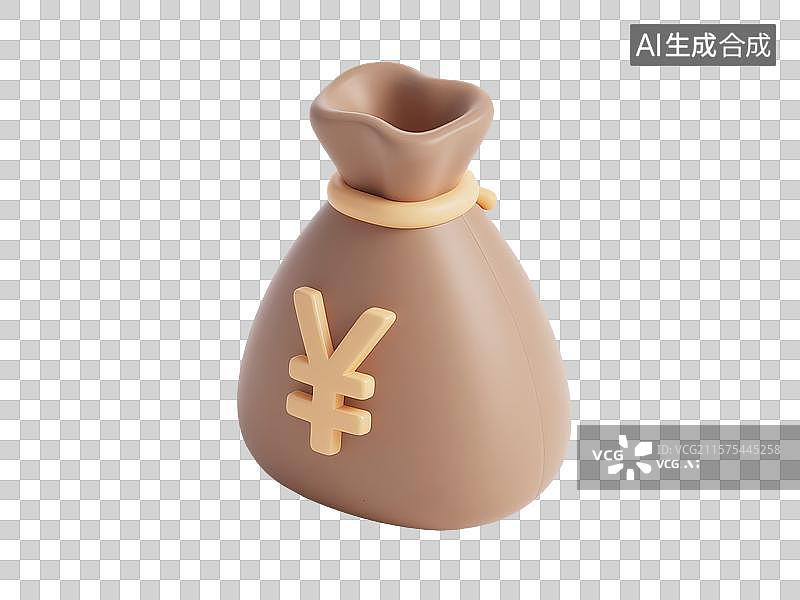 【AI数字艺术】3D钱袋图片素材