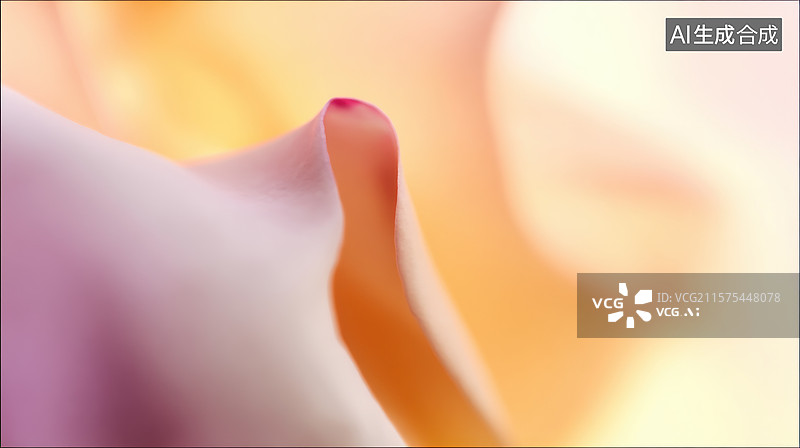 【AI数字艺术】柔和色彩的花瓣特写图片素材