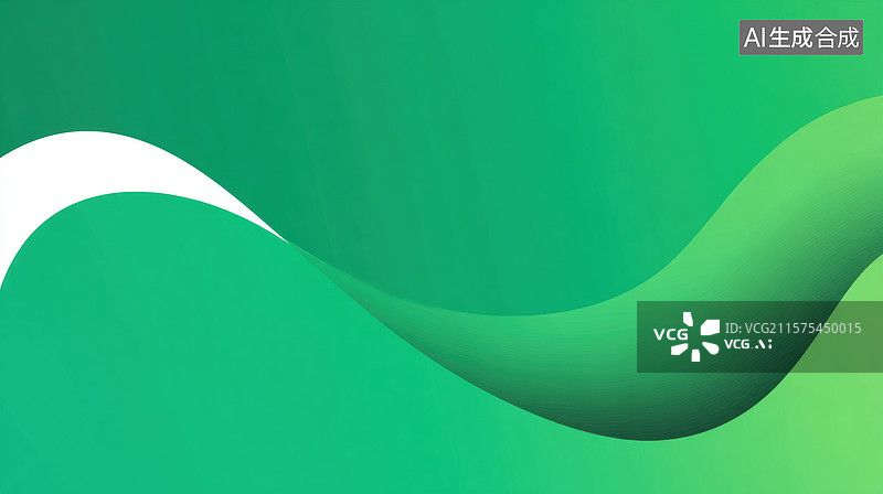 【AI数字艺术】绿色波浪曲线背景图片素材