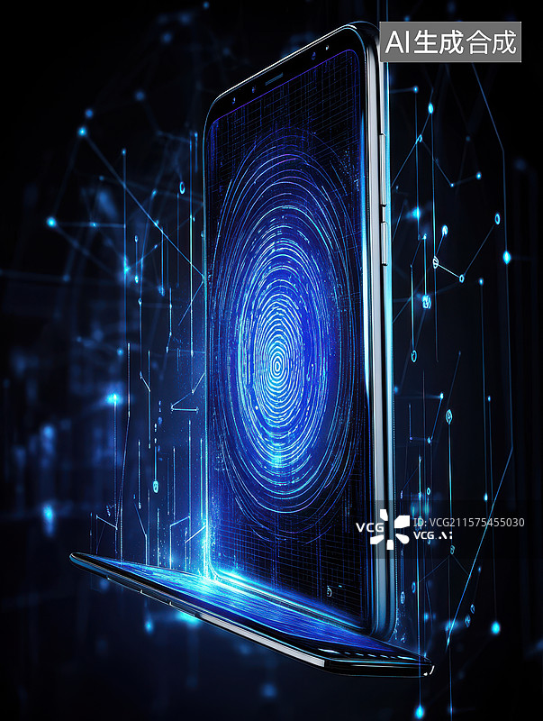 【AI数字艺术】未来科技手机展示图片素材