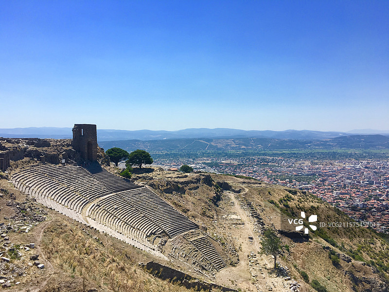 土耳其白加孟古城遗址罗马建筑剧场图片素材