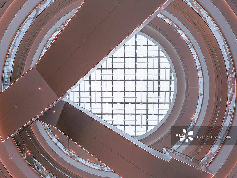 佛山顺德万象汇商场中庭仰视图图片素材