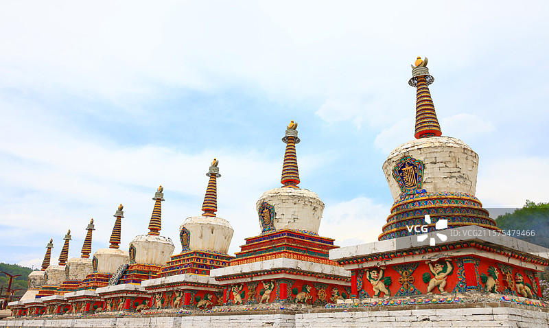 青海省西宁市塔尔寺八宝如意塔图片素材