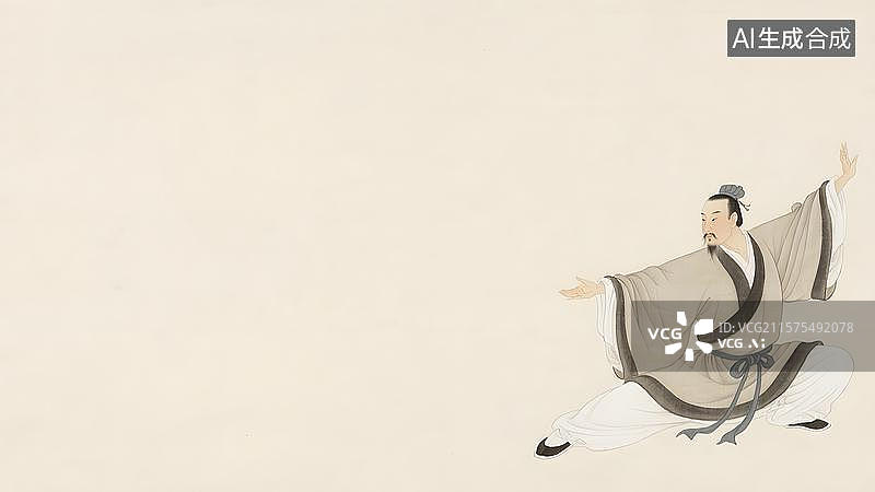 【AI数字艺术】水墨画右下图片素材