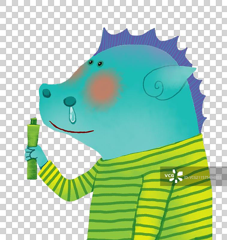 免抠元素 PNG动物插画 流鼻涕的怪物图片素材