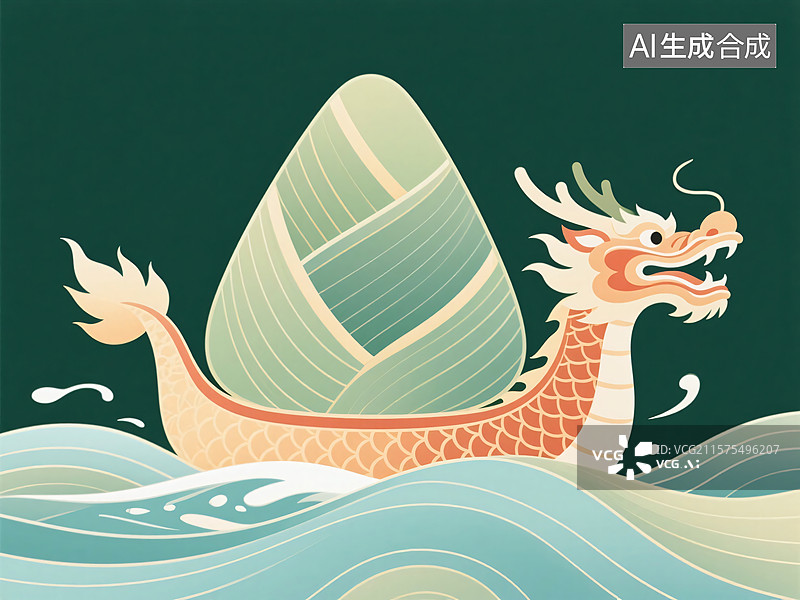 【AI数字艺术】端午节的抽象艺术图片素材
