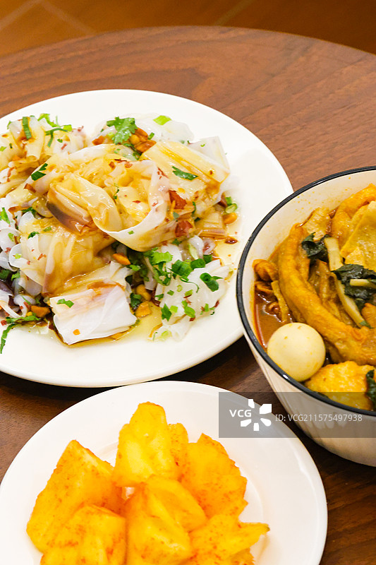 广西美食荔枝手切粉青菜茄子老友鱼酸嘢螺蛳鸭脚煲柠檬鸭芋圆糖水黑米粽子斑斓糖水等组图图片素材