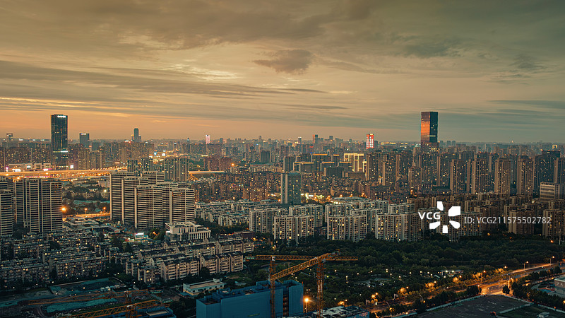 合肥晚霞图片素材