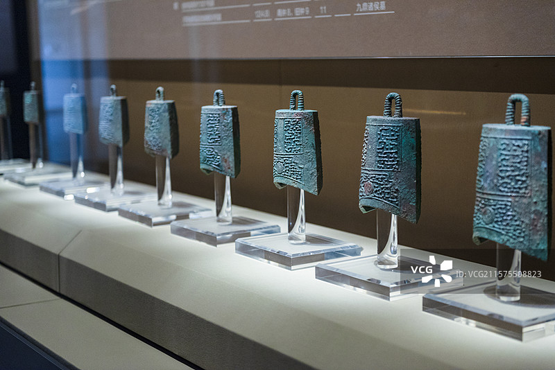 螭虺纹钮钟 春秋时期 山西博物馆藏 闻喜县上郭墓地出土 太原博物馆礼乐春秋展览图片素材