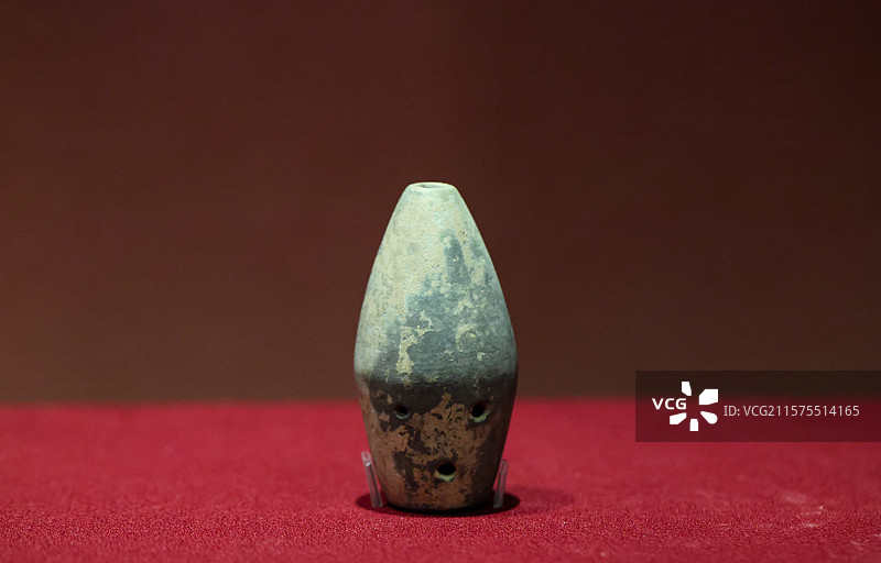 陶埙商代安阳殷墟遗址刘家庄北地M121北京大运河博物馆看见殷商中华文明起源展览图片素材