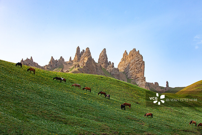 新疆和静县天山石林图片素材