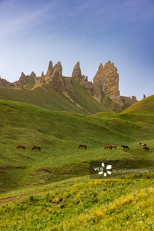 新疆和静县天山石林图片素材