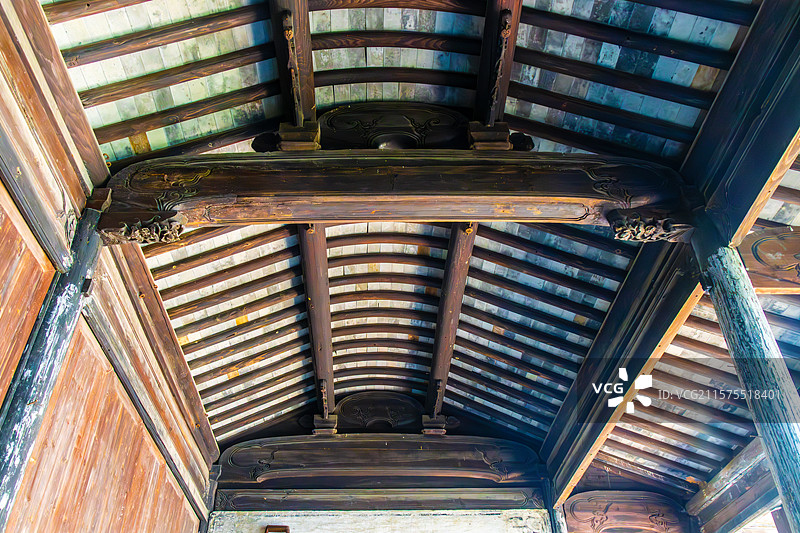 敬修堂古代建筑-苏州西山东村古村图片素材