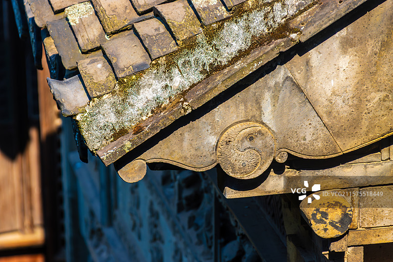 屋檐-苏州西山东村古村敬修堂图片素材