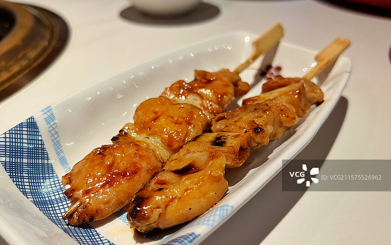 香葱鸡肉串图片素材