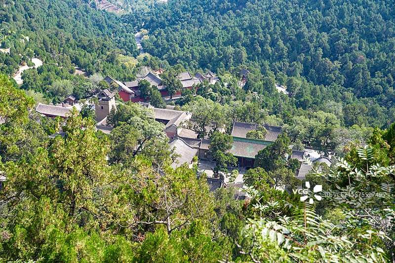 卦山天宁寺高视角图片素材