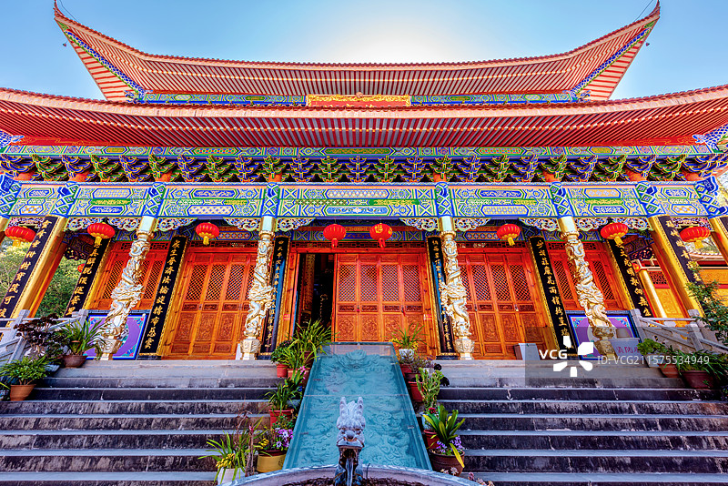 中国云南丽江永胜灵源观音寺图片素材