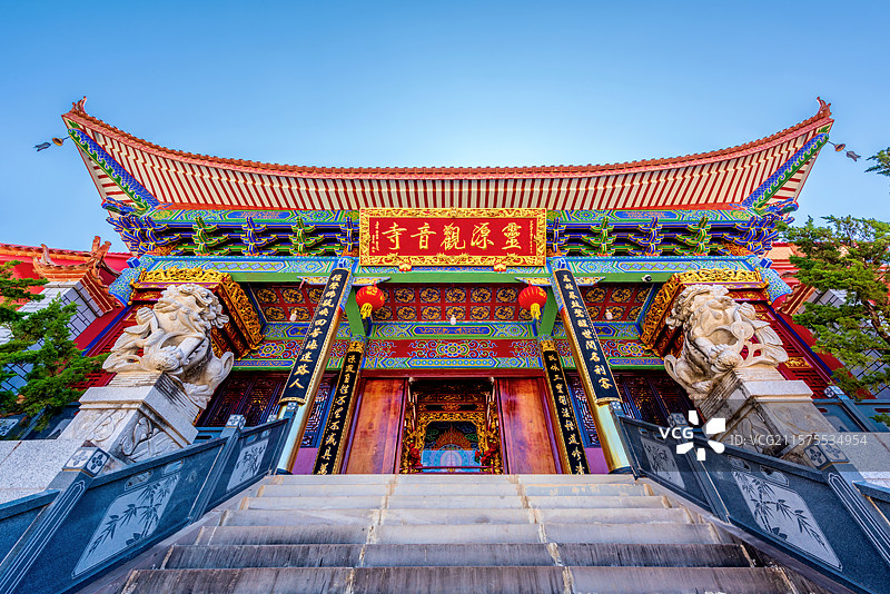 中国云南丽江永胜灵源观音寺图片素材