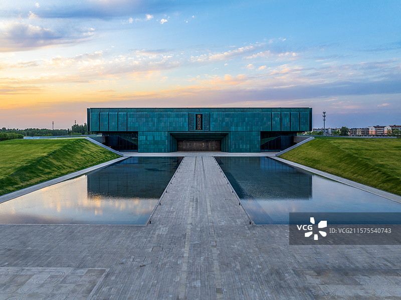 河南,安阳,殷都区,殷墟博物馆,大邑商,青铜,航拍图片素材