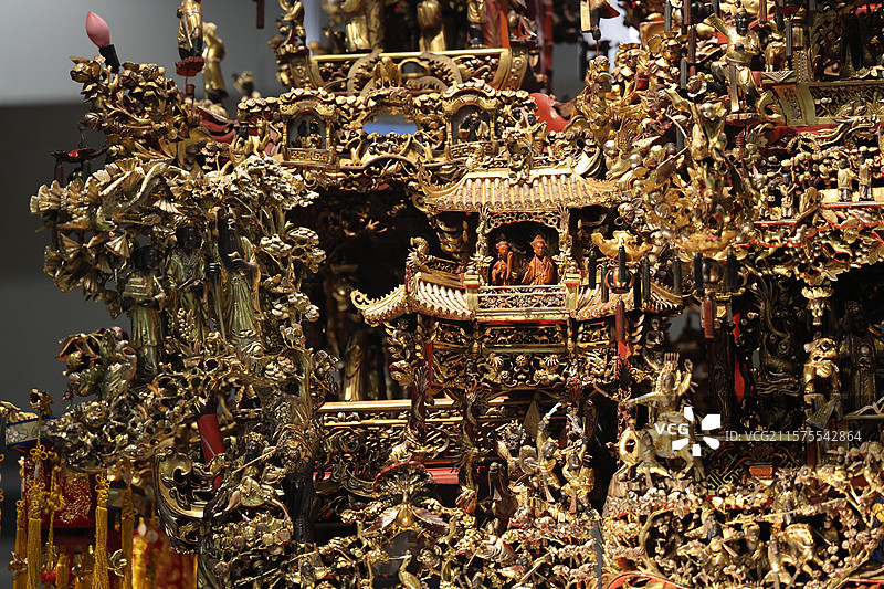 上海历史博物馆展品--物华号百子大礼轿图片素材