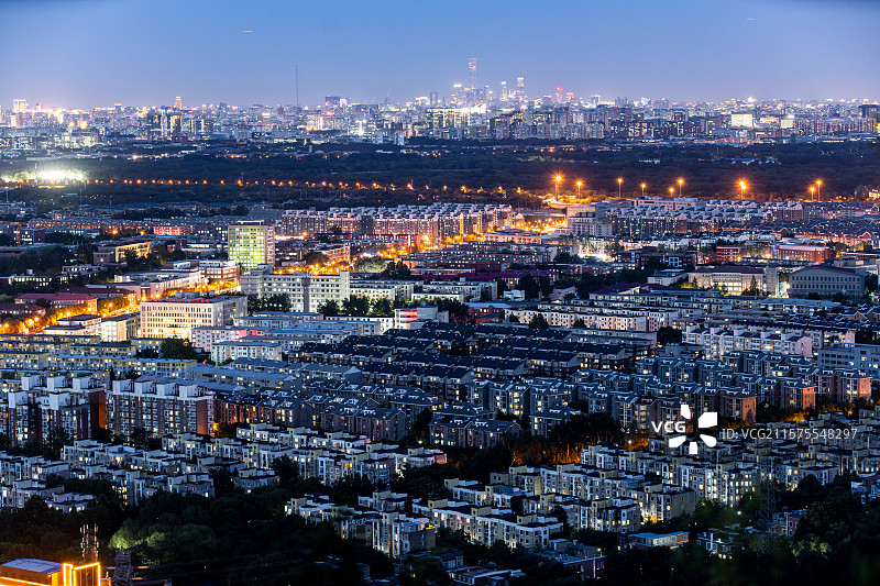 北京上地互联网科技园夜景图片素材