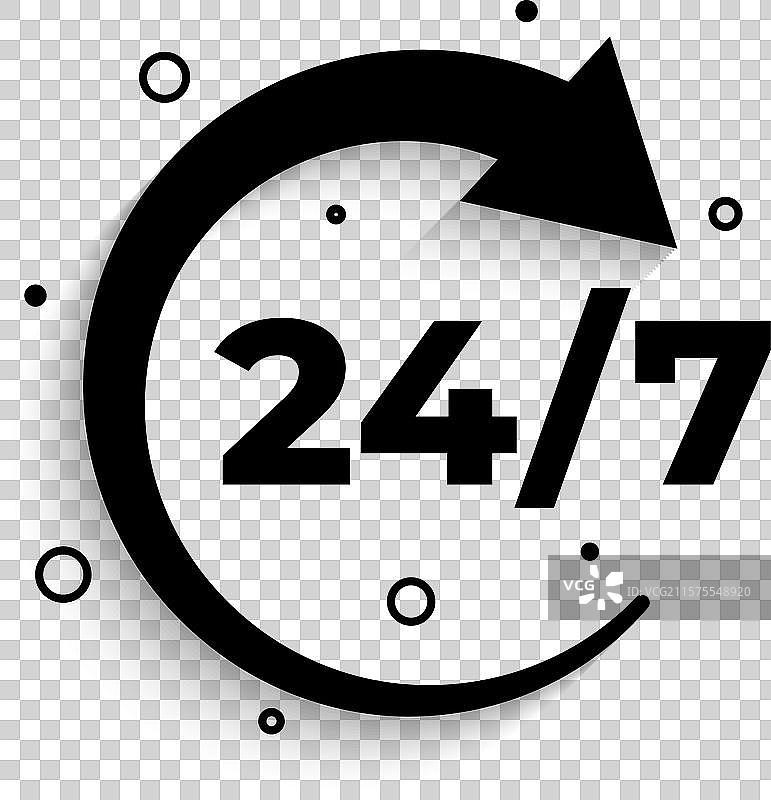 24小时、7天全天候帮助台服务图片素材