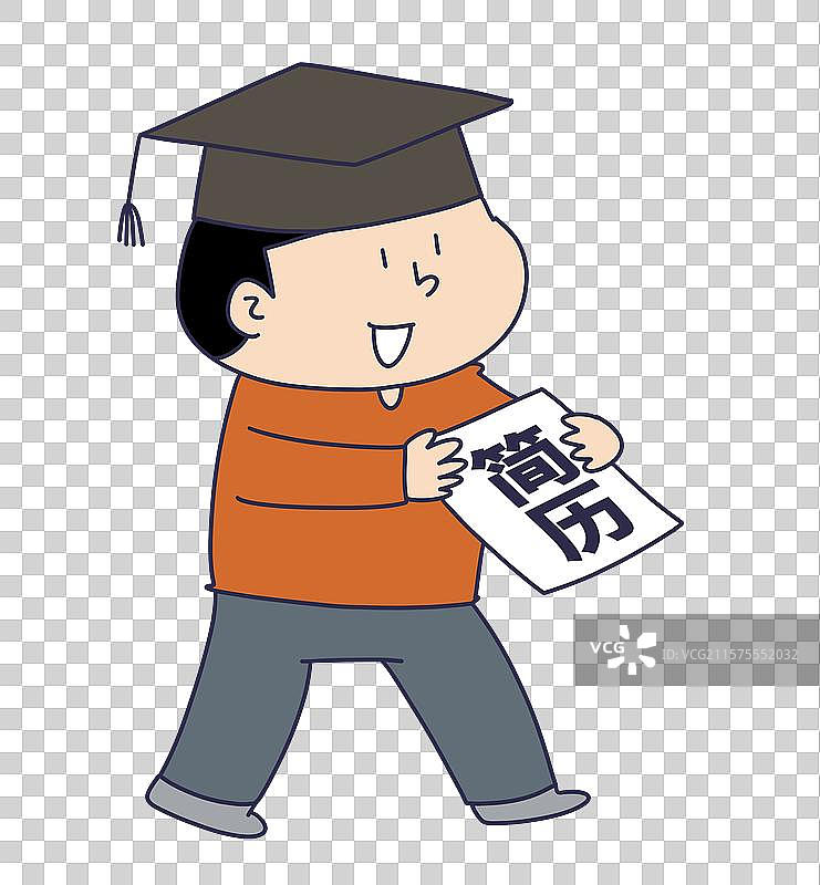 拿着简历求职的毕业生图片素材