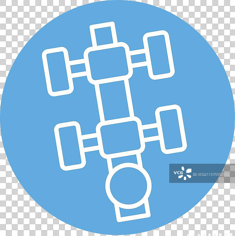 与测量符号相关的蓝色图标水平仪图片素材